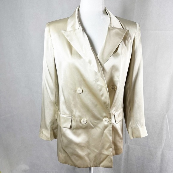 L'Agence Taryn Double Breasted Blazer Champagne Size 2 - Picture 12 of 14